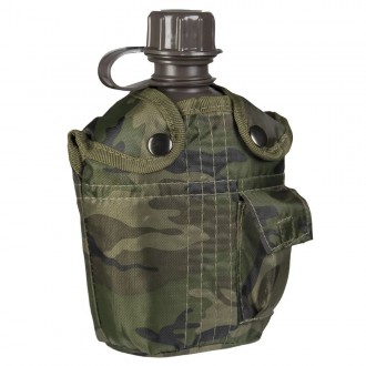 Mil-Tec poľná fľaša US IMPORT 1l s obalom WOODLAND