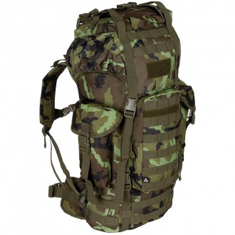 Batoh MFH bojový MOLLE 65l polstrovaný + ALU výstuha vz.95 les