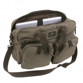 Viacúčelová plátenná taška/batoh Rothco BRIEFCASE GREEN